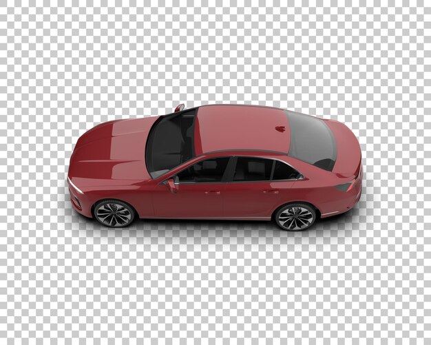 Ilustración de representación 3D realista del coche aislado en el fondo