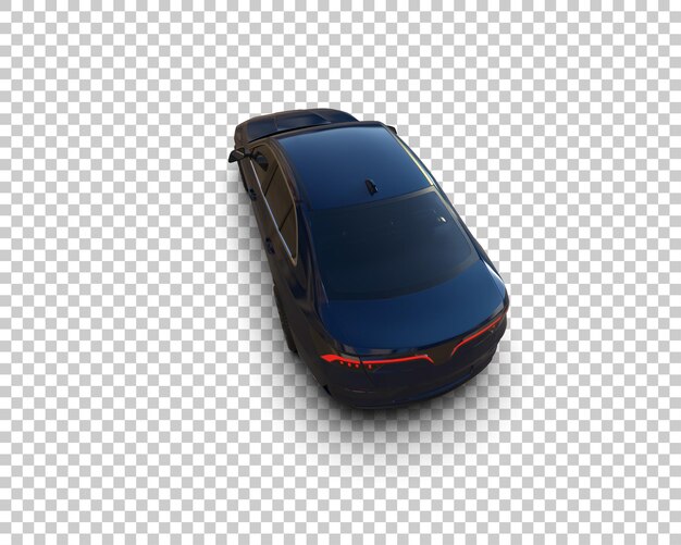 Ilustración de representación 3D realista del coche aislado en el fondo