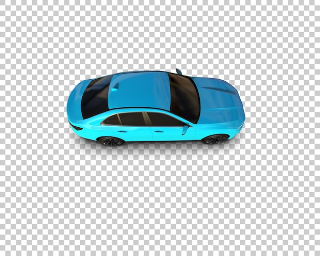 Ilustración de representación 3D realista del coche aislado en el fondo