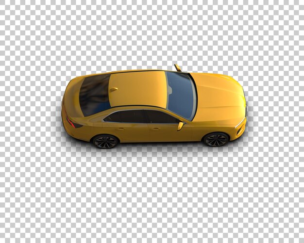 Ilustración de representación 3D realista del coche aislado en el fondo