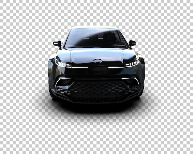 Ilustración de representación 3D realista del coche aislado en el fondo