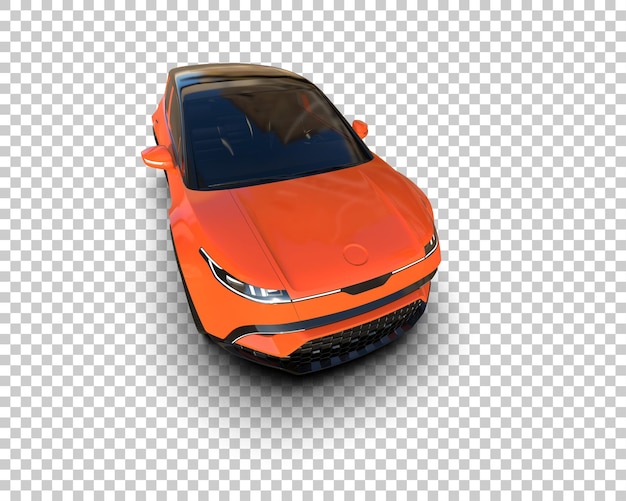 Ilustración de representación 3D realista del coche aislado en el fondo