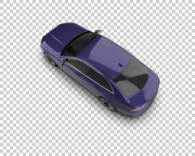 Ilustración de representación 3D realista del coche aislado en el fondo