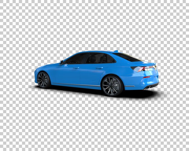 Ilustración de representación 3D realista del coche aislado en el fondo