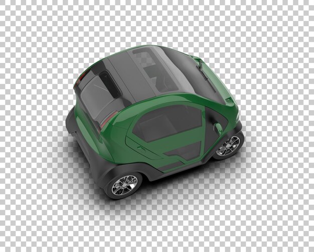 Ilustración de representación 3D realista del coche aislado en el fondo