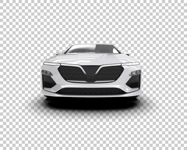 Ilustración de representación 3D realista del coche aislado en el fondo