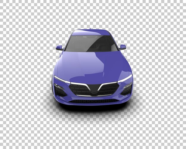Ilustración de representación 3D realista del coche aislado en el fondo