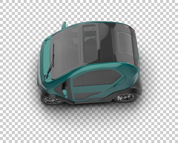 Ilustración de representación 3D realista del coche aislado en el fondo