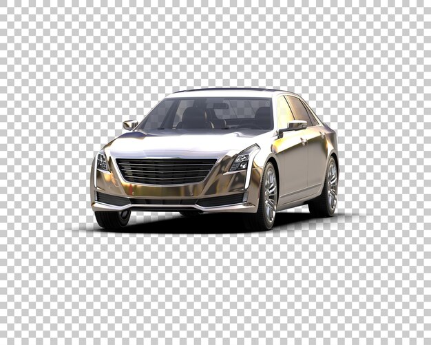 Ilustración de representación 3D realista del coche aislado en el fondo