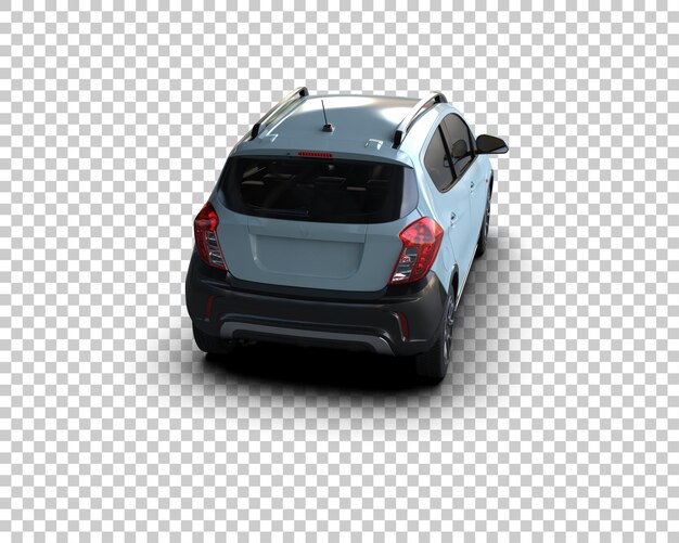 Ilustración de representación 3D realista del coche aislado en el fondo