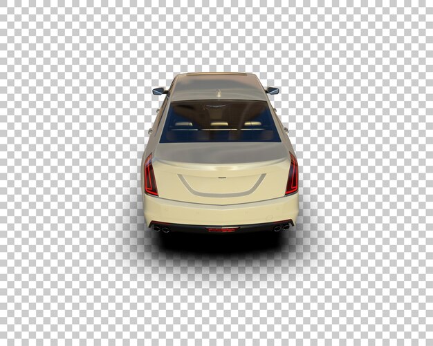 Ilustración de representación 3D realista del coche aislado en el fondo