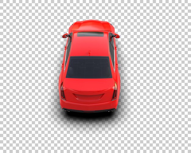 Ilustración de representación 3D realista del coche aislado en el fondo