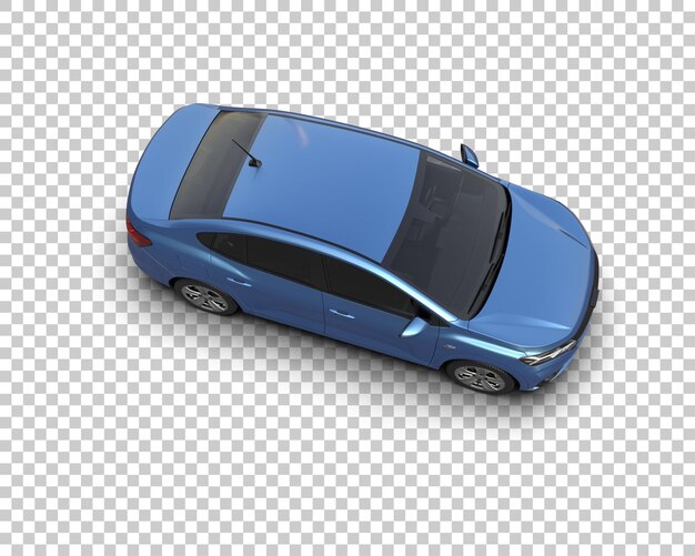 Ilustración de representación 3D realista del coche aislado en el fondo