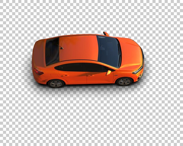 Ilustración de representación 3D realista del coche aislado en el fondo