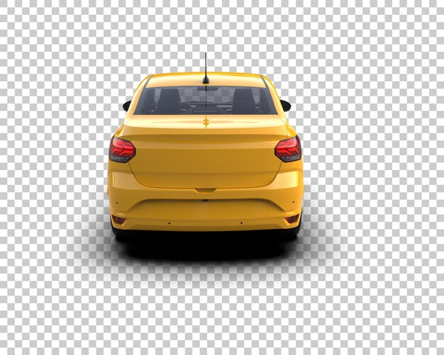 Ilustración de representación 3D realista del coche aislado en el fondo