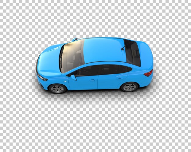 Ilustración de representación 3D realista del coche aislado en el fondo