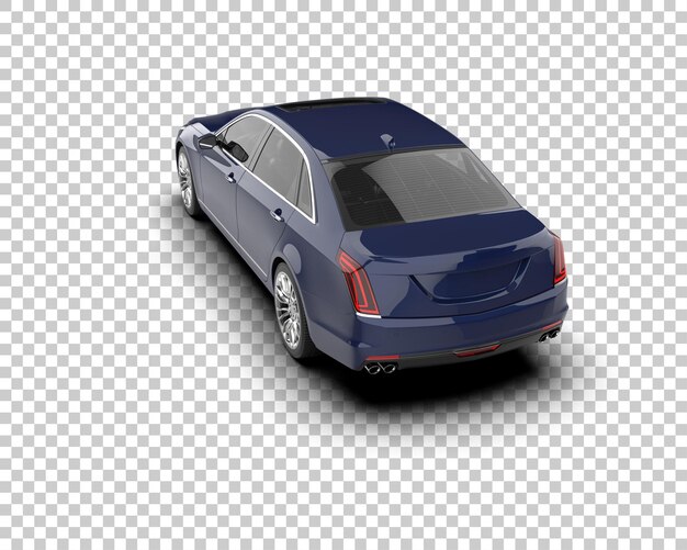 Ilustración de representación 3D realista del coche aislado en el fondo