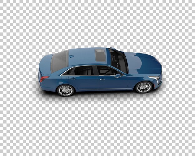 Ilustración de representación 3D realista del coche aislado en el fondo