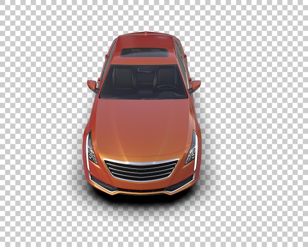Ilustración de representación 3D realista del coche aislado en el fondo