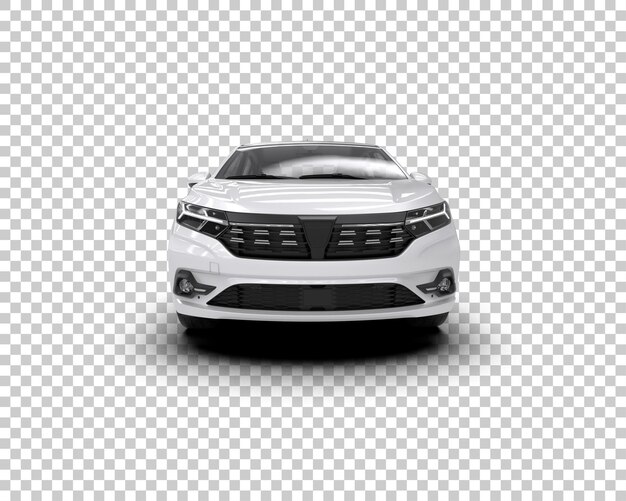 Ilustración de representación 3D realista del coche aislado en el fondo