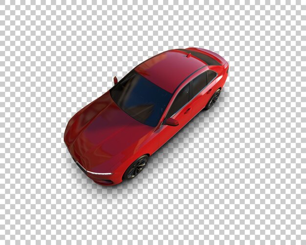 Ilustración de representación 3D realista del coche aislado en el fondo
