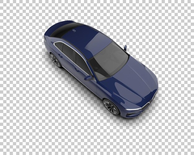 Ilustración de representación 3D realista del coche aislado en el fondo