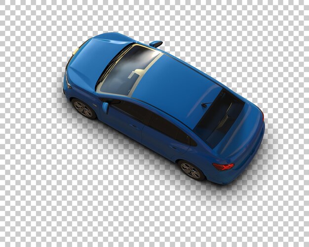 Ilustración de representación 3D realista del coche aislado en el fondo
