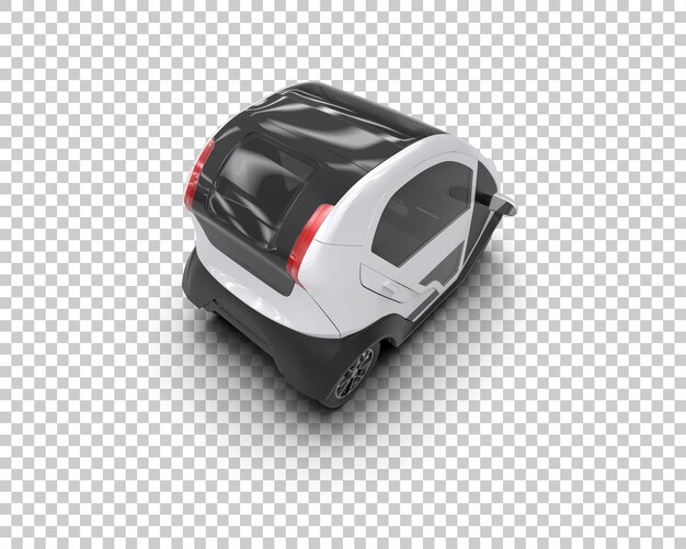 Ilustración de representación 3D realista del coche aislado en el fondo