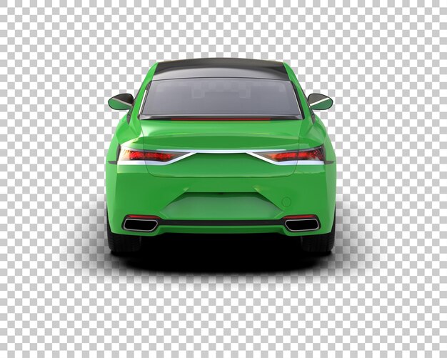Ilustración de representación 3D realista del coche aislado en el fondo
