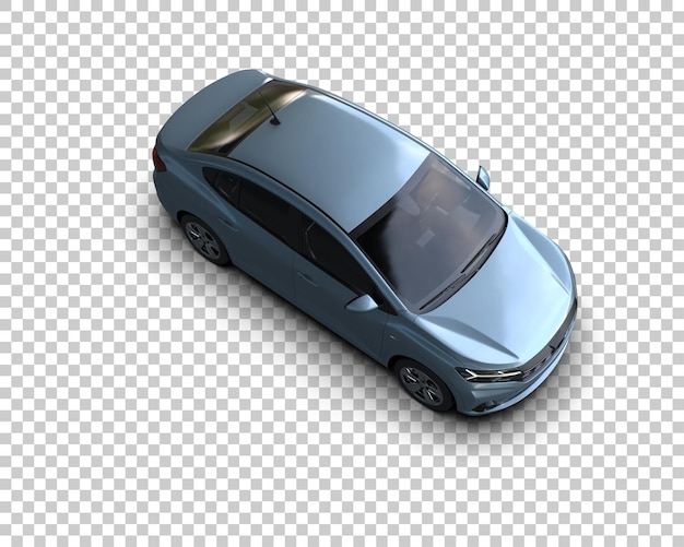 Ilustración de representación 3D realista del coche aislado en el fondo