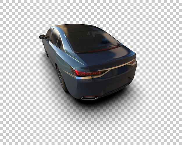 Ilustración de representación 3D realista del coche aislado en el fondo