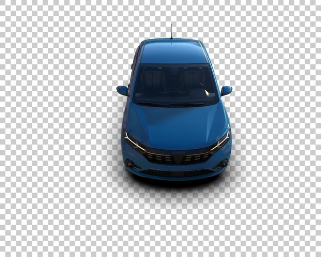 Ilustración de representación 3D realista del coche aislado en el fondo