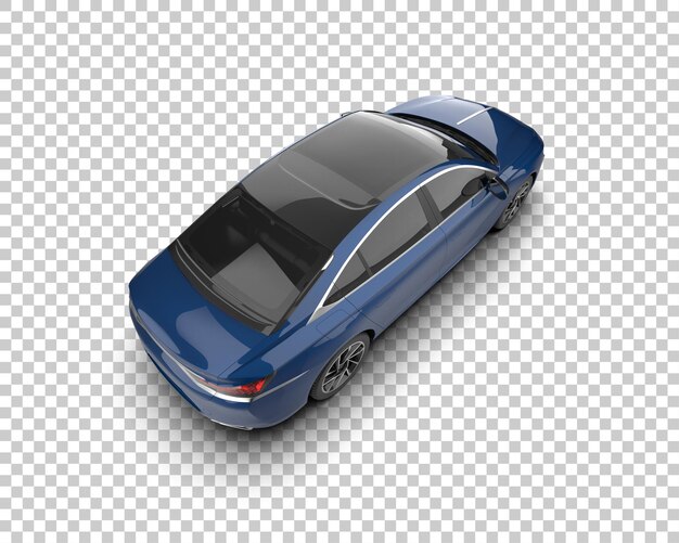 Ilustración de representación 3D realista del coche aislado en el fondo
