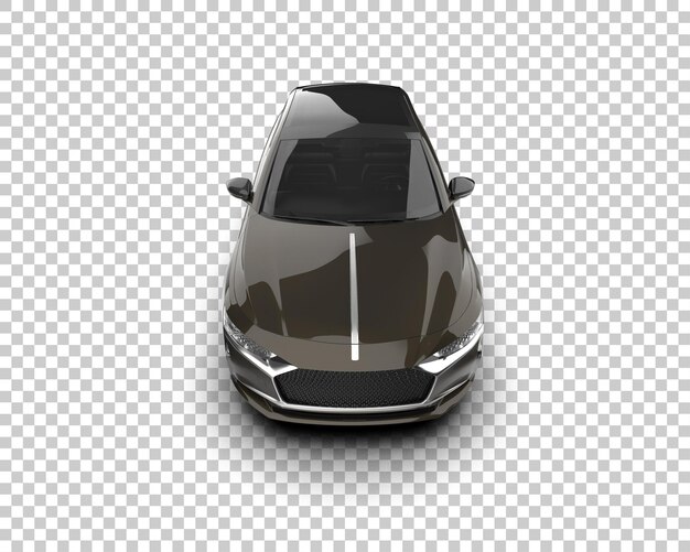 Ilustración de representación 3D realista del coche aislado en el fondo