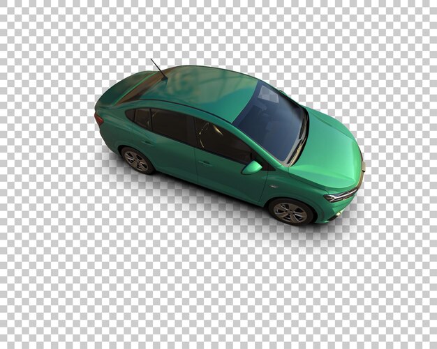 Ilustración de representación 3D realista del coche aislado en el fondo