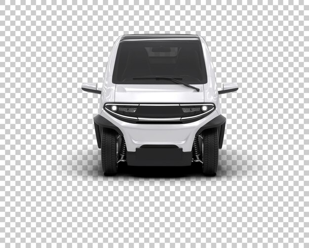 Ilustración de representación 3D realista del coche aislado en el fondo