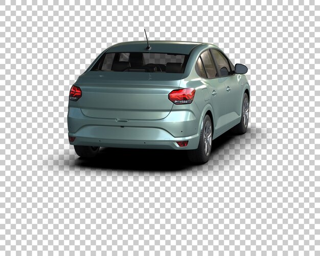 Ilustración de representación 3D realista del coche aislado en el fondo