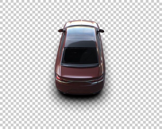 Ilustración de representación 3D realista del coche aislado en el fondo