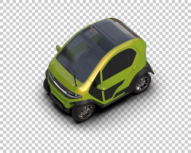 Ilustración de representación 3D realista del coche aislado en el fondo