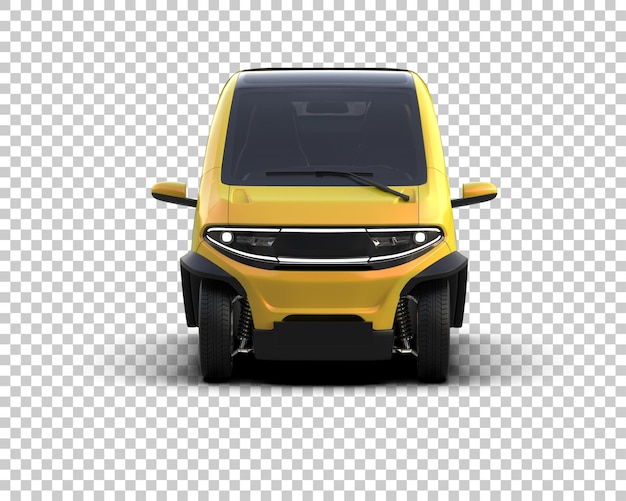Ilustración de representación 3D realista del coche aislado en el fondo