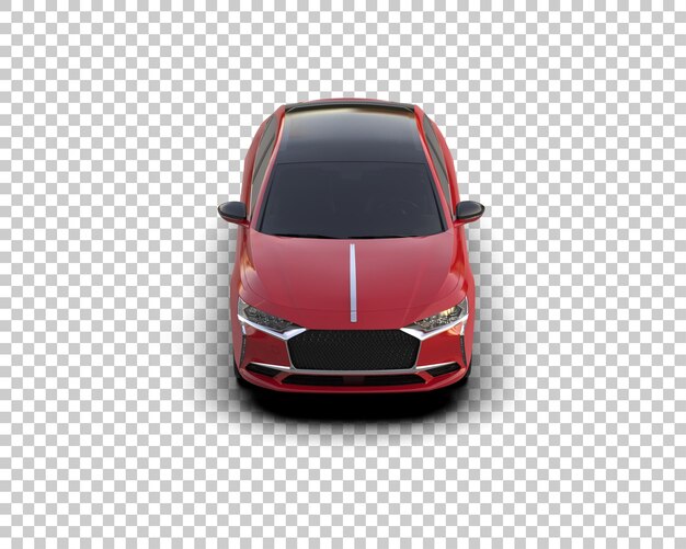 Ilustración de representación 3D realista del coche aislado en el fondo