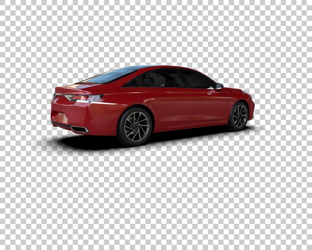 Ilustración de representación 3D realista del coche aislado en el fondo