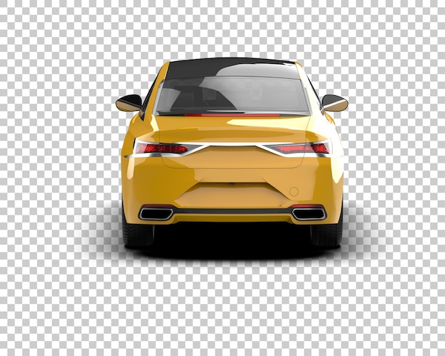 Ilustración de representación 3D realista del coche aislado en el fondo