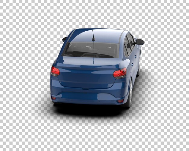 Ilustración de representación 3D realista del coche aislado en el fondo