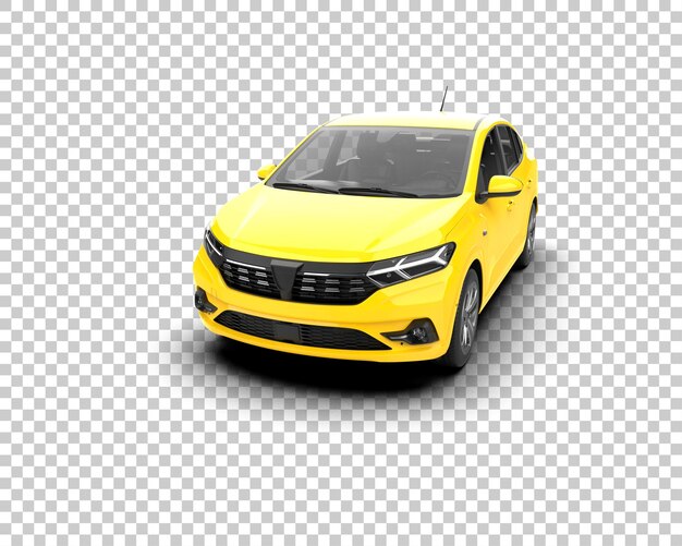 Ilustración de representación 3D realista del coche aislado en el fondo