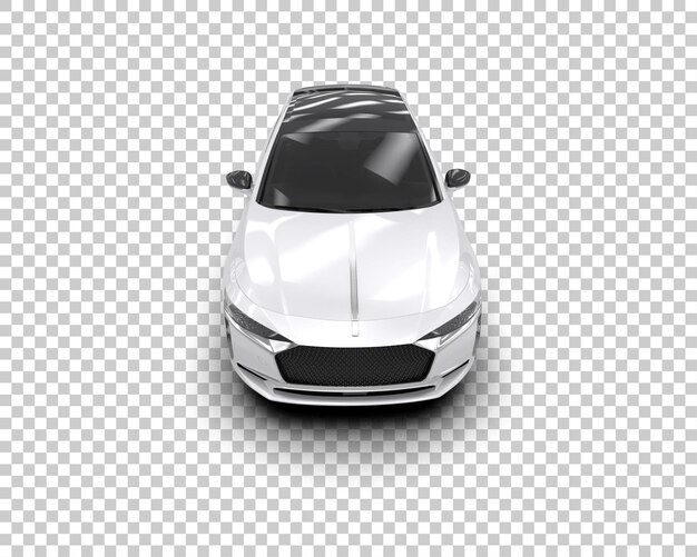 Ilustración de representación 3D realista del coche aislado en el fondo