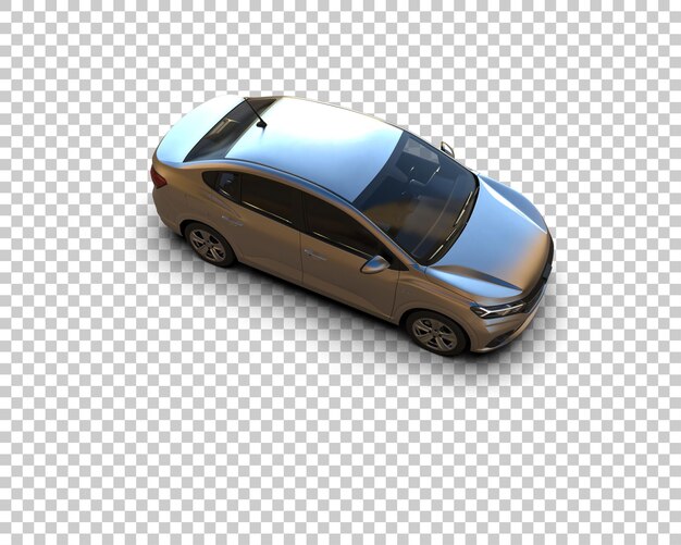 Ilustración de representación 3D realista del coche aislado en el fondo