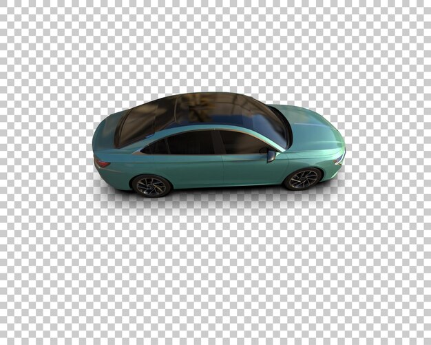 Ilustración de representación 3D realista del coche aislado en el fondo