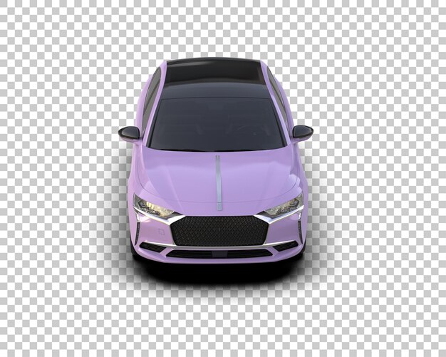 Ilustración de representación 3D realista del coche aislado en el fondo