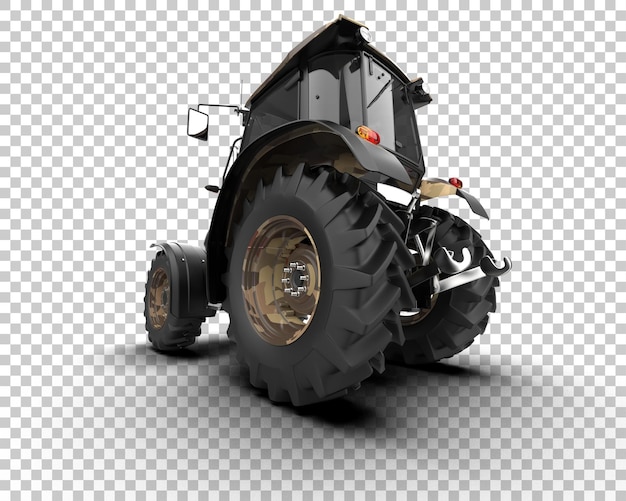 Ilustración de representación 3D del tractor aislado en el fondo